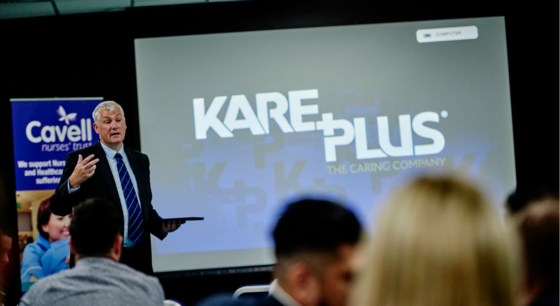 Kare Plus Director of Operations presenting to franchise network
